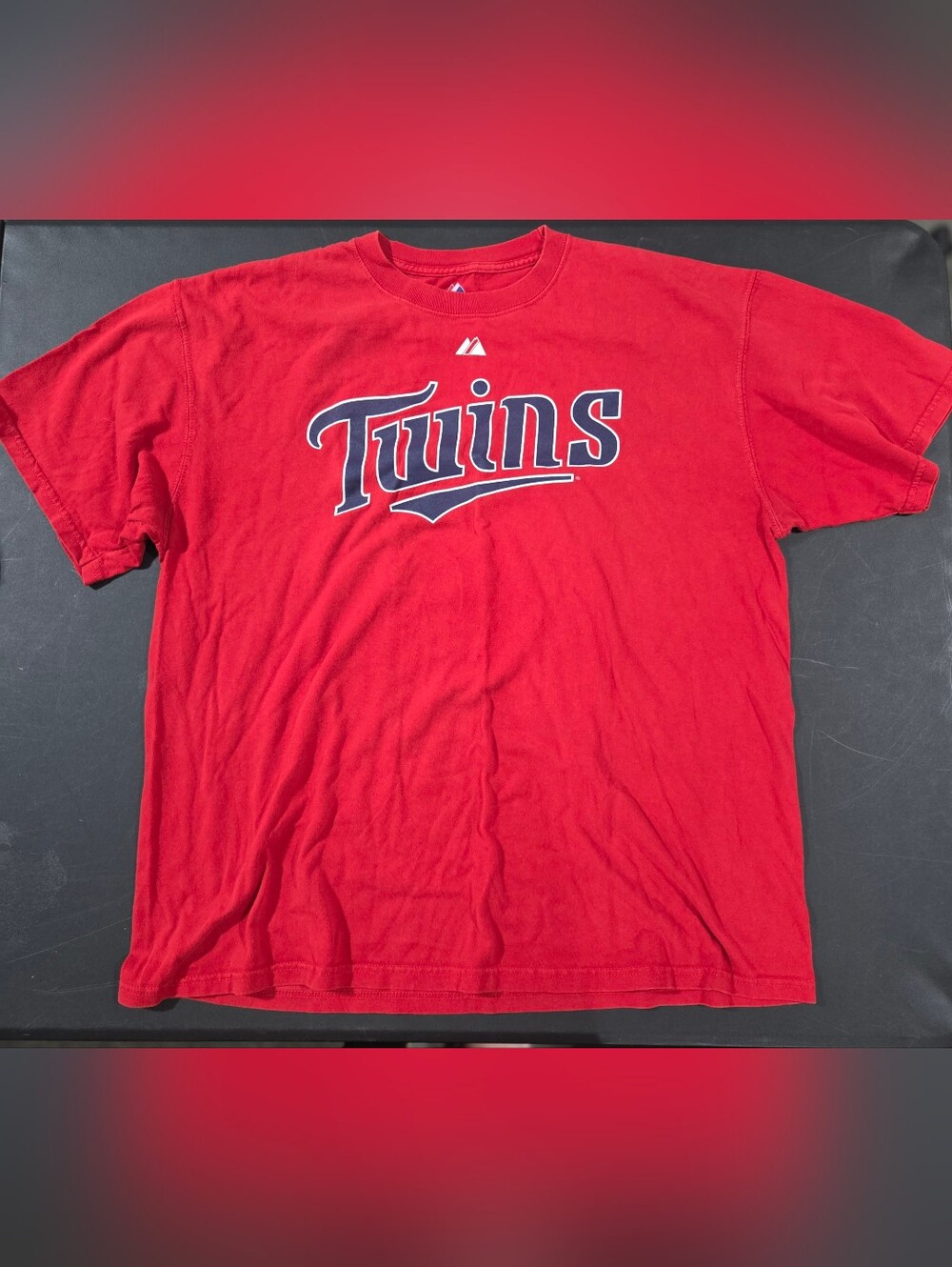 Majestic Twins Red XL Mauer Tee (B)
